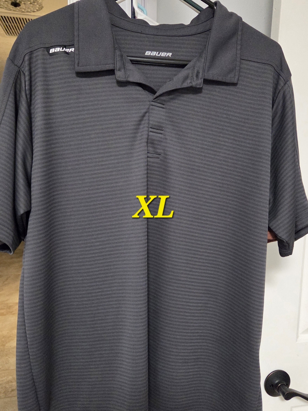 Bauer Men’s Charcoal Striped Polo Shirt